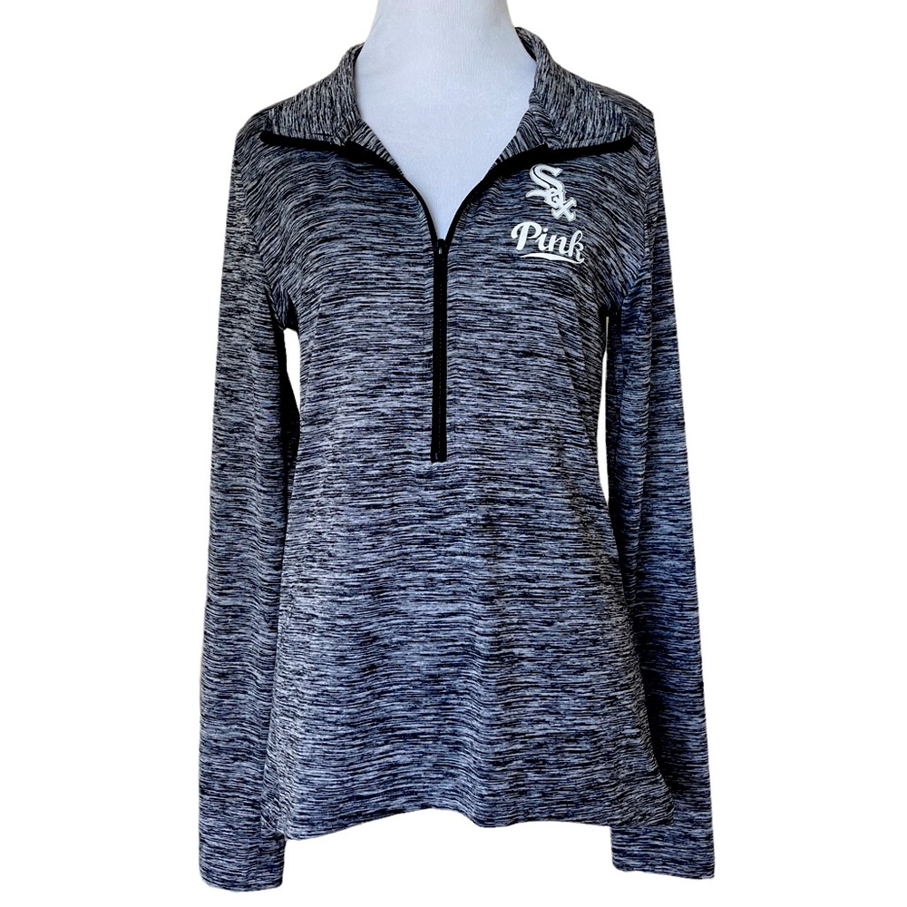 Victoria’s Secret PINK MLB White Sox Zip Up Long Sleeve Pullover Shirt